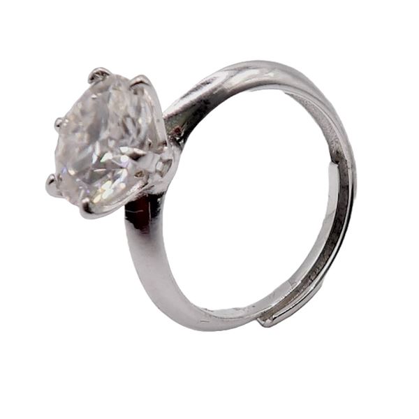 Sterling Silver 3.0ct Moissanite Diamond Solitaire Ring
