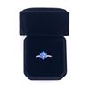 Image 4 : Sterling Silver Lab-Grown 2.93ct Blue Sapphire Solitaire Ring