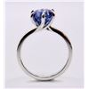 Image 8 : Sterling Silver Lab-Grown 2.93ct Blue Sapphire Solitaire Ring