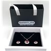 Image 2 : Sterling Silver 2 Piece Red Ruby Jewelry Set