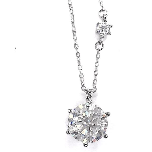 Sterling Silver 4.0ct Moissanite Diamond Necklace