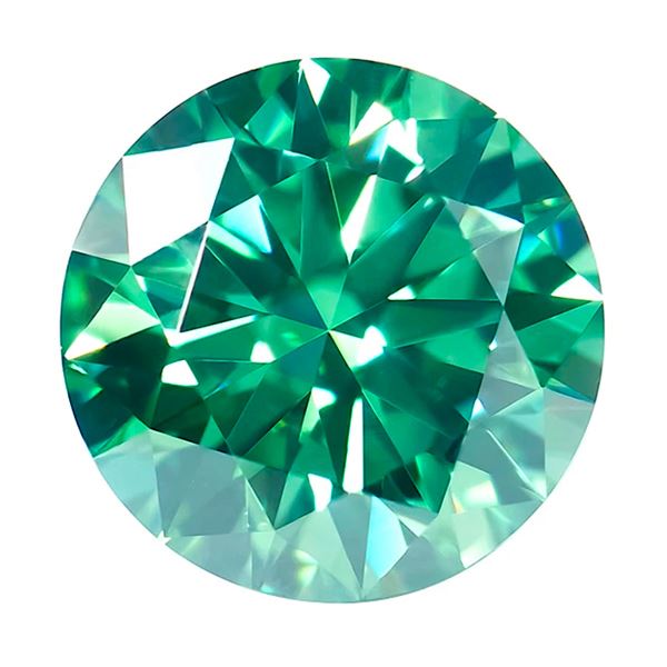 2.0ct Unmounted Vivid Green Moissanite Diamond