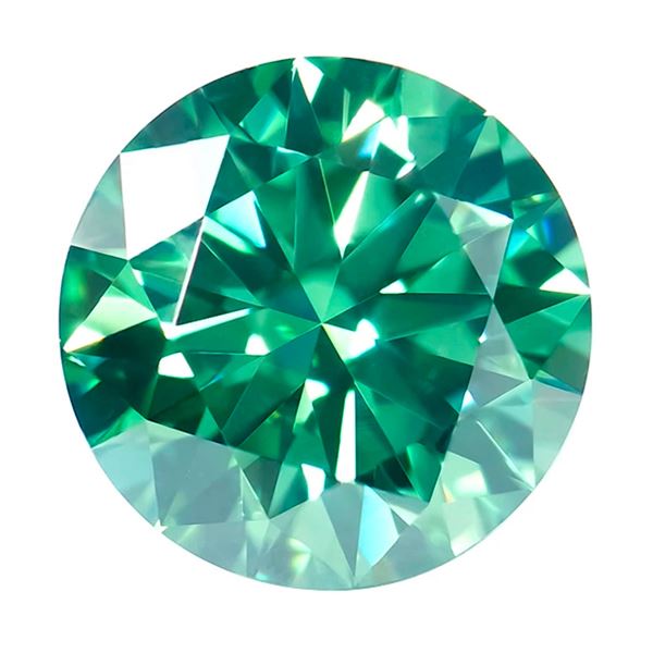 3.0ct Unmounted Vivid Green Moissanite Diamond