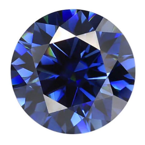 3.0ct Unmounted Sapphire Blue Moissanite Diamond