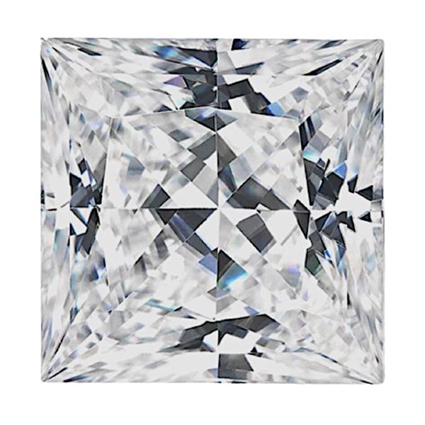 2.0ct Unmounted Princess Cut Moissanite Diamond