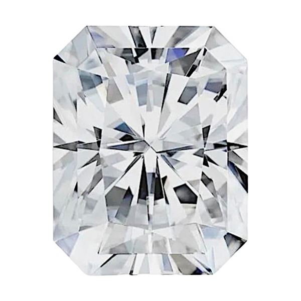 2.0ct Unmounted Emerald Cut Moissanite Diamond