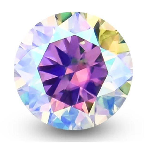 3.0ct Unmounted Aurora Moissanite Diamond