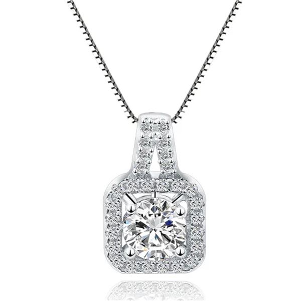 Sterling Silver 0.5ct Moissanite Diamond Necklace