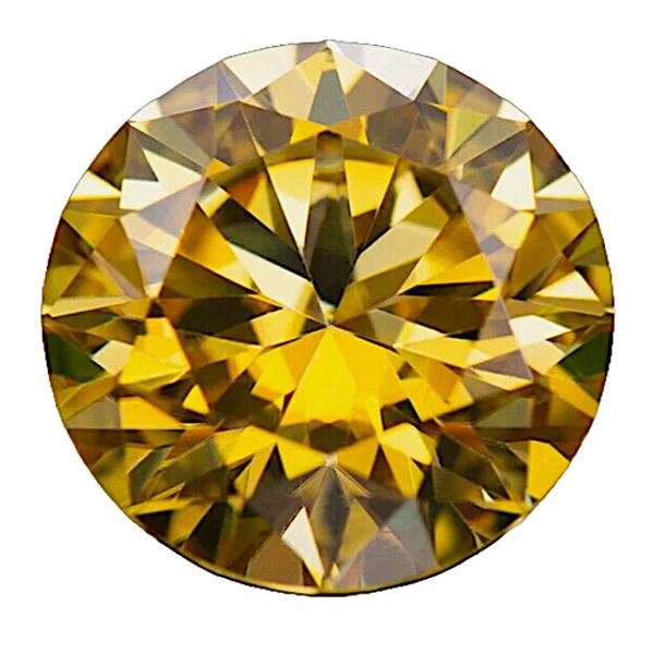 5.0ct Unmounted Golden Yellow Moissanite Diamond