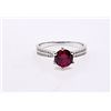 Image 3 : Sterling Silver 3 Piece Red Ruby Solitaire Jewelry Set