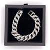 Image 1 : Platinum Plated Iced Out Cuban Bracelet