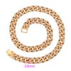 Image 2 : 18K Gold Plated Iced Out Cuban Chain