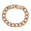 Image 1 : 18K Gold Plated Iced Out Cuban Bracelet