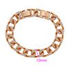 Image 2 : 18K Gold Plated Iced Out Cuban Bracelet