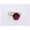 Image 2 : Sterling Silver 3.0ct Lab-Grown Red Ruby Bow Ring