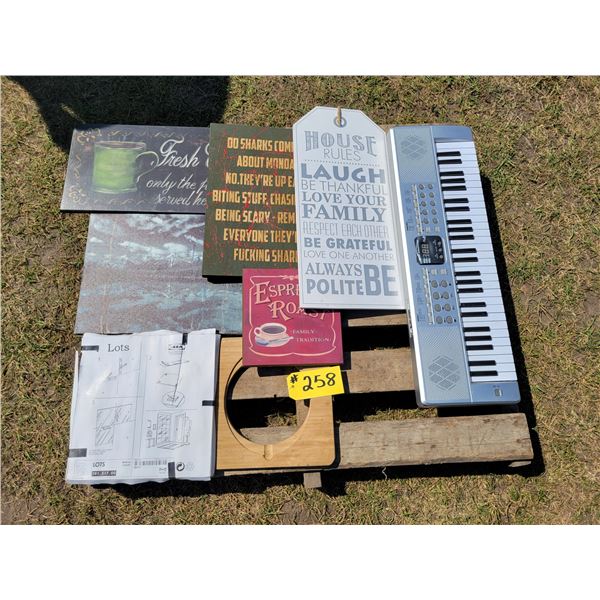 Key board & qty of pictures