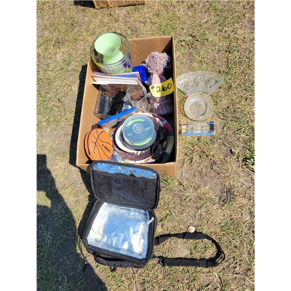 Glass plate, vases, toques & misc.