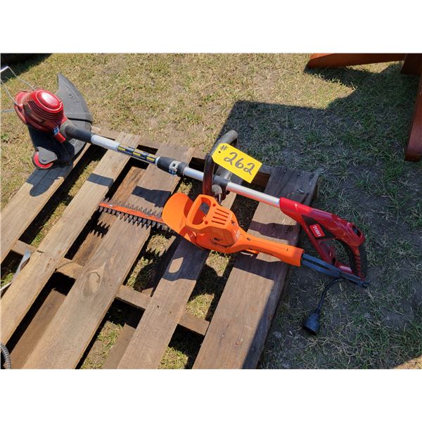 Toro elec. Hedge trimmer, B&D weed eater