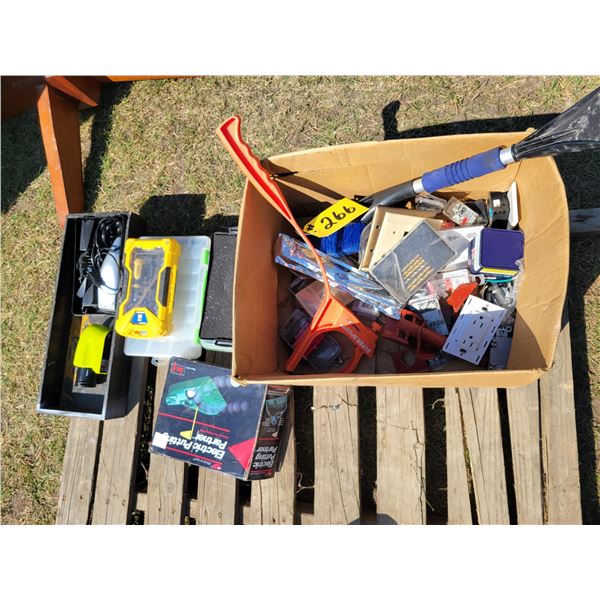 Snowbrush, hair clippers, elec. Putter, tool kit & misc. elec.