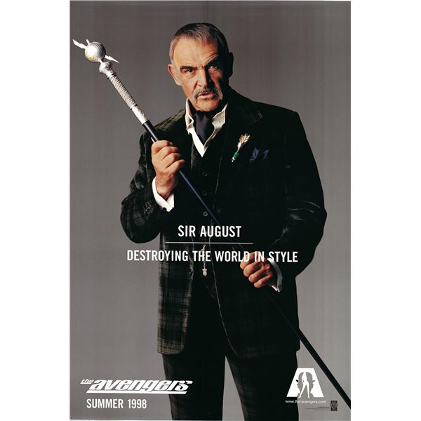 The Avengers Sean Connery 1998 original double-sided movie poster