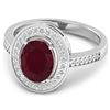 Image 2 : 14KT White Gold 2.3ctw Ruby and Diamond Ring