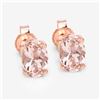 14KT Rose Gold 0.90ctw Morganite Earrings