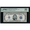 1934B $5 Silver Certificate PMG 35