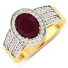 Image 1 : 14KT Yellow Gold 2.3ctw Ruby and Diamond Ring