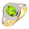 Image 1 : 14KT Yellow Gold 1.05ctw Peridot and Diamond Ring