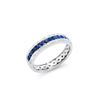 14KT White Gold 0.55ctw Blue Sapphire and Diamond Ring