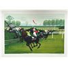 Pierre Charles Bayle The Steeplechase Hand Signed Lithograph Horse Racing Art