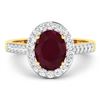 Image 3 : 14KT Yellow Gold 2.3ctw Ruby and Diamond Ring