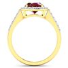 Image 4 : 14KT Yellow Gold 2.3ctw Ruby and Diamond Ring