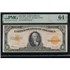 1922 $10 Gold Certificate PMG 64EPQ