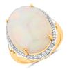 14KT Yellow Gold 10.91ct Opal and Diamond Ring