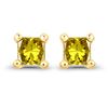 Image 1 : 14KT Yellow Gold 0.25ctw Yellow Diamond Earrings