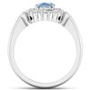 Image 4 : 14KT White Gold 0.96ct Aquamarine and Diamond Ring
