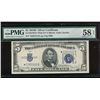 1934D $5 STAR Silver Certificate PMG 58EPQ