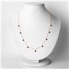 10KT Yellow Gold 1.08ctw Blue Sapphire Necklace