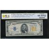 1934A $5 N Africa Silver Certificate PCGS 64PPQ