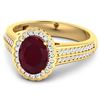 Image 3 : 14KT Yellow Gold 2.3ct Ruby and Diamond Ring