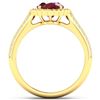 Image 4 : 14KT Yellow Gold 2.3ct Ruby and Diamond Ring