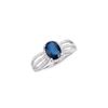14KT White Gold 1.50ct Blue Sapphire and Diamond Ring