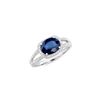 14KT White Gold 2.05ct Blue Sapphire and Diamond Ring