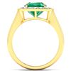 Image 4 : 14KT Yellow Gold 2.07ct Zambian Emerald and Diamond Ring