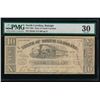 1862 $10 Raleigh NC Obsolete PMG 30