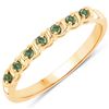 14KT Yellow Gold 0.16ctw Green Diamond Ring