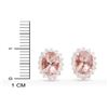 Image 3 : 14KT Rose Gold 1.54cts Morganite and Diamond Earrings