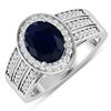 14KT White Gold 2.1ctw Blue Sapphire and Diamond Ring