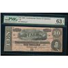 1864 $10 T-68 Confederate PMG 63EPQ